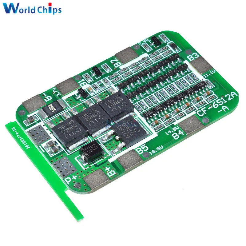 6S 15A 24V PCB BMS Protection Board For 6 Pack 18650 Li-ion Lithium Battery Cell Module New Arrival
6S 15A 24V PCB BMS Protection Board For 6 Pack 18650 Li-ion Lithium Battery Cell Module New Arrival