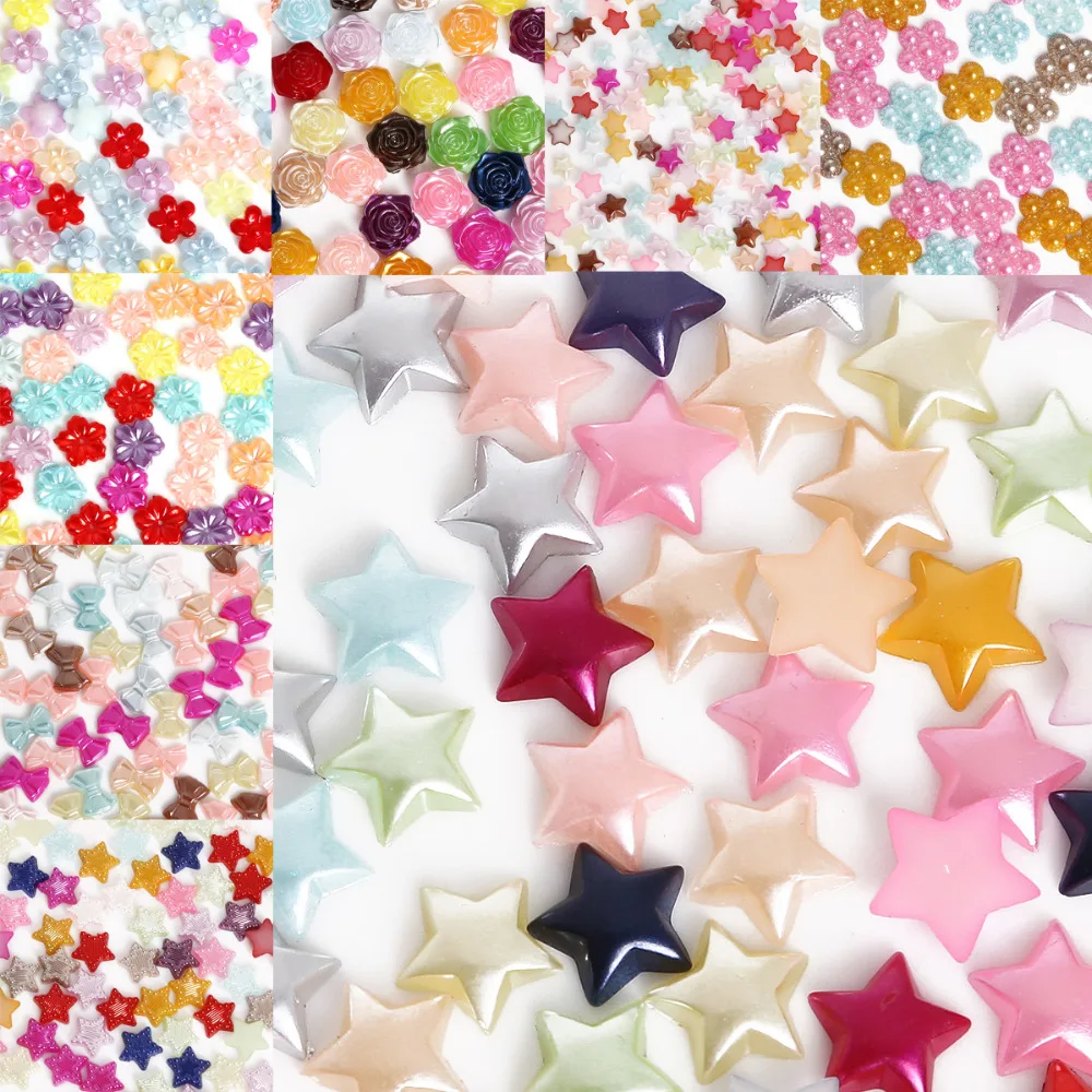 New 20-200pcs Mix Color bowknot/star/flower Shape Flatback ABS Imitation Pearl Beads for DIY Jewelry Craft Scrapbook Decoration
New 20-200pcs Mix Color bowknot/star/flower Shape Flatback ABS Imitation Pearl Beads for DIY Jewelry Craft Scrapbook Decoration