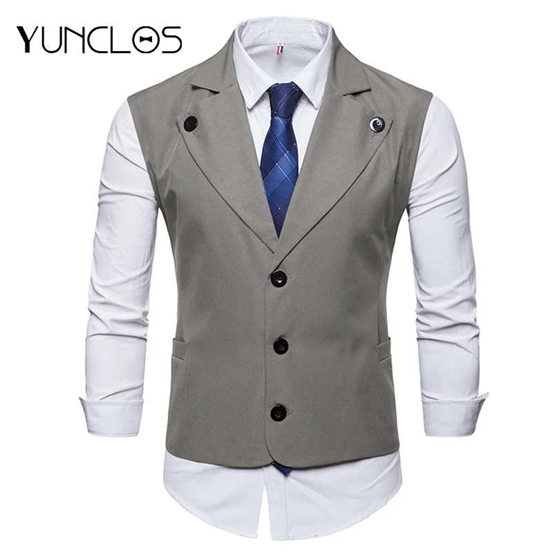 YUNCLOS Slim Fit Vest Wedding Party Men Suit Vest Waistcoat Formal Casual Single Breast Jacquard Colete Masculino
YUNCLOS Slim Fit Vest Wedding Party Men Suit Vest Waistcoat Formal Casual Single Breast Jacquard Colete Masculino