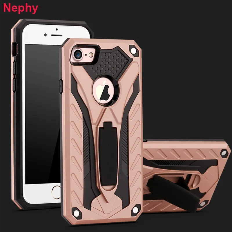 

Armor Stand Hard Case For iPhone 6 s 6S 7 7S iPhone 8 Plus X 10 X S XR XS Max 5 5S 5SE 6Plus 7Plus 8Plus Cell Phone Rugged Cover