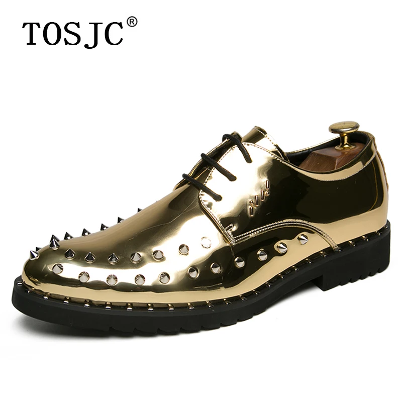 TOSJC Fashion Mens Patent Leather Oxford Pointed-toe Men Formal Dress Shoes High Quality Oxfords Male Revit Wedding Party Shoes
TOSJC Fashion Mens Patent Leather Oxford Pointed-toe Men Formal Dress Shoes High Quality Oxfords Male Revit Wedding Party Shoes