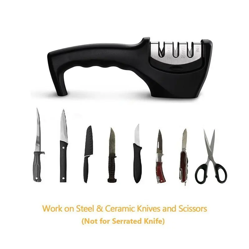 Knife Sharpener Quick Sharpener 3 Stages Sharpener Stainless Steel Knife Grinder For Ceramic Knife Damascus Knife Sharpen
Knife Sharpener Quick Sharpener 3 Stages Sharpener Stainless Steel Knife Grinder For Ceramic Knife Damascus Knife Sharpen