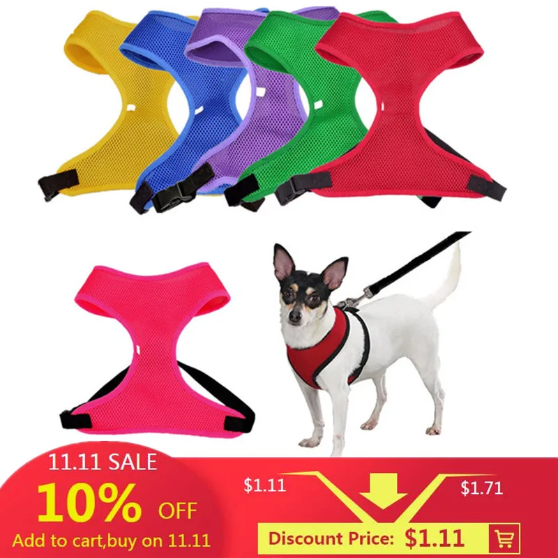 1PC Adjustable Pet Puppy Nylon Mesh Vest Dog Harness Collar Chest Strap Leash Harnesses For Dogs Cats 6 Colors XS~XL Available
1PC Adjustable Pet Puppy Nylon Mesh Vest Dog Harness Collar Chest Strap Leash Harnesses For Dogs Cats 6 Colors XS~XL Available