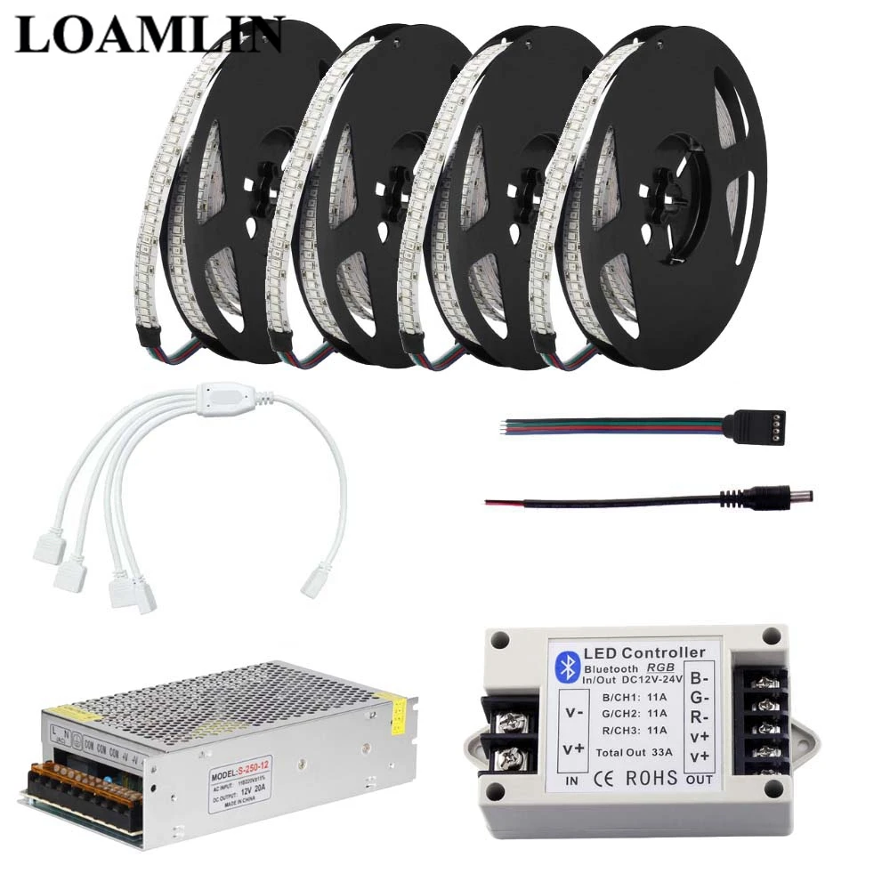 2835SMD 234Leds/m RGB Led Strip Light With Bluetooth RGB Led Controller DC12V Power Driver Kit 5M 10M 15M 20M
2835SMD 234Leds/m RGB Led Strip Light With Bluetooth RGB Led Controller DC12V Power Driver Kit 5M 10M 15M 20M