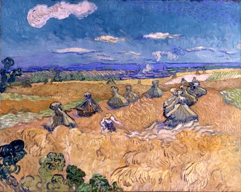 

frameless canvas paintings scenery masterpiece reproduction Vincent van Gogh wheat field