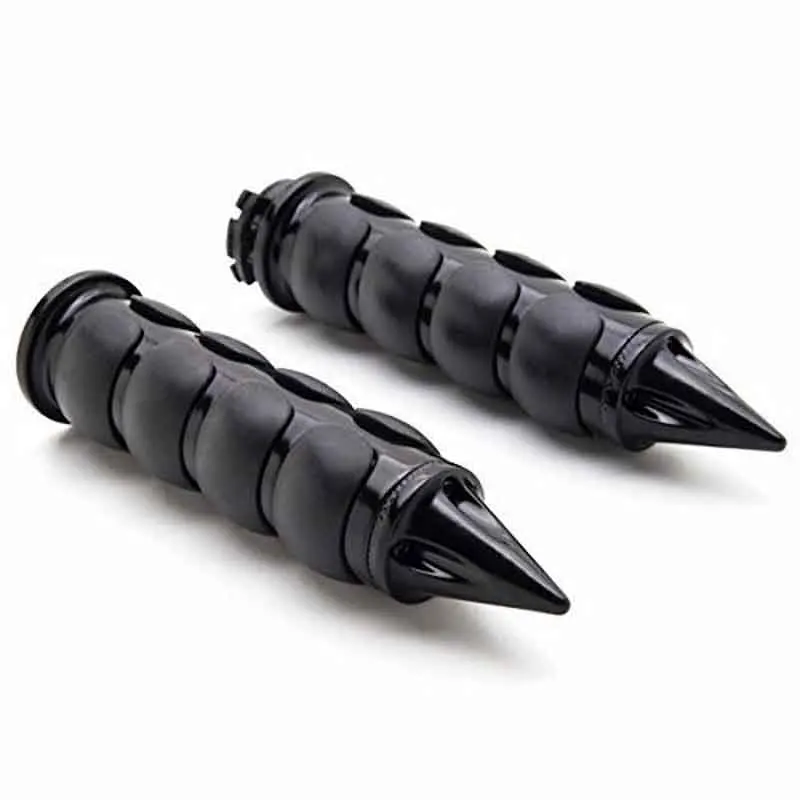 Black Spike Comfort Rubber Motorcycle Hand Grips (1") Grips Custom Black Billet for Choppers/H D/Suzuki/Kawasaki/Yamaha/Honda
Black Spike Comfort Rubber Motorcycle Hand Grips (1") Grips Custom Black Billet for Choppers/H D/Suzuki/Kawasaki/Yamaha/Honda