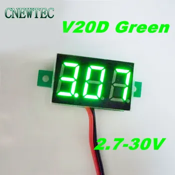 V20D 5pcs/lot 2.7V~30V DC Digital Display Voltmeter Three Bit Green 0.36 "LED Voltage Meter
V20D 5pcs/lot 2.7V~30V DC Digital Display Voltmeter Three Bit Green 0.36 "LED Voltage Meter