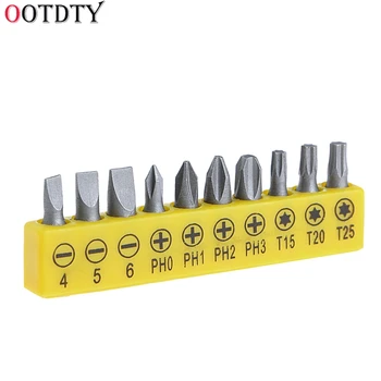 OOTDTY 10Pcs Security Bit Set Torx Flat Head Cross 1/4" Hex Shank Screwdriver Head
OOTDTY 10Pcs Security Bit Set Torx Flat Head Cross 1/4" Hex Shank Screwdriver Head