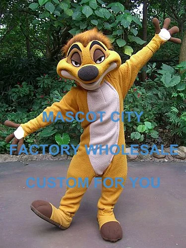 High Quality Timon Mascot Costume Cartoon Character Timon Adult Outfit Suit Fancy Dress with Helmet Mini Fan SW798
High Quality Timon Mascot Costume Cartoon Character Timon Adult Outfit Suit Fancy Dress with Helmet Mini Fan SW798