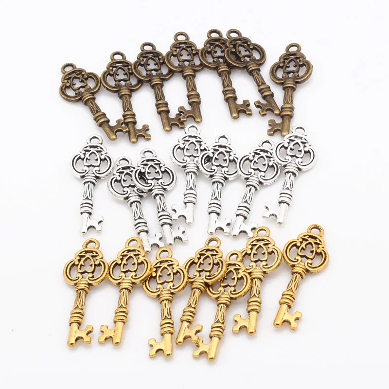 Vintage Metal Small Key Charms Retro DIY Fashion Handmade Pendant Charms for Jewerly Making 80 pieces/lot
Vintage Metal Small Key Charms Retro DIY Fashion Handmade Pendant Charms for Jewerly Making 80 pieces/lot