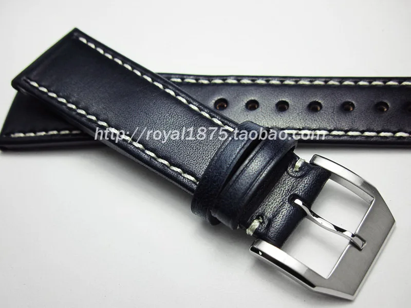 

New Calf Leather Watch Band Dark Blue Watch Strap 20mm 21mm 22mm For Omega Victorinox Certina Blancpain Iwc Seiko