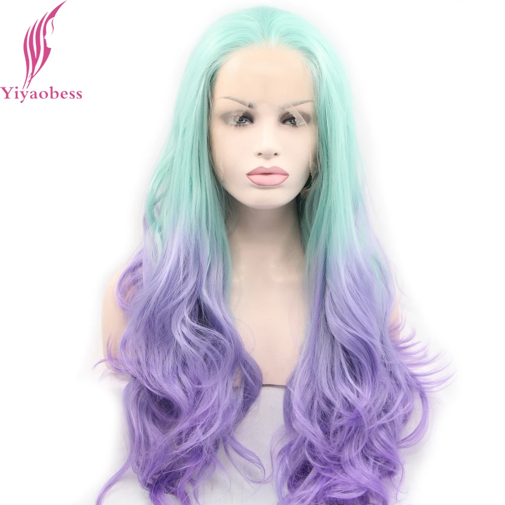 Yiyaobess Long Wavy Lace Front Wig Heat Resistant Synthetic Glueless Two Tone Red Blue Green Purple Ombre Cosplay Wigs For Women
Yiyaobess Long Wavy Lace Front Wig Heat Resistant Synthetic Glueless Two Tone Red Blue Green Purple Ombre Cosplay Wigs For Women