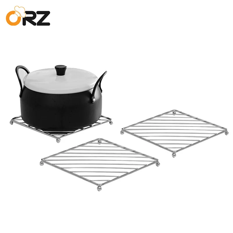 ORZ 3PCS Staineless Steel Pan Pot Pad Holder Square Dining Table Mat Insulation Heat Mat Home Decor Kitchen Cooking Accessories
ORZ 3PCS Staineless Steel Pan Pot Pad Holder Square Dining Table Mat Insulation Heat Mat Home Decor Kitchen Cooking Accessories