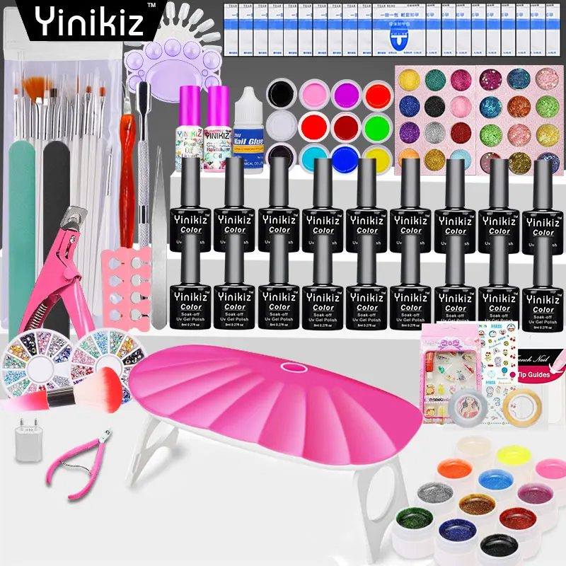 Yinikiz 24w/36w/6w Uv Led Dryer Nail Lamp Nails Kit Decoration DIY Nail Manicure Full Tools 8ml Polish Gel Nail Lacquer Set
Yinikiz 24w/36w/6w Uv Led Dryer Nail Lamp Nails Kit Decoration DIY Nail Manicure Full Tools 8ml Polish Gel Nail Lacquer Set