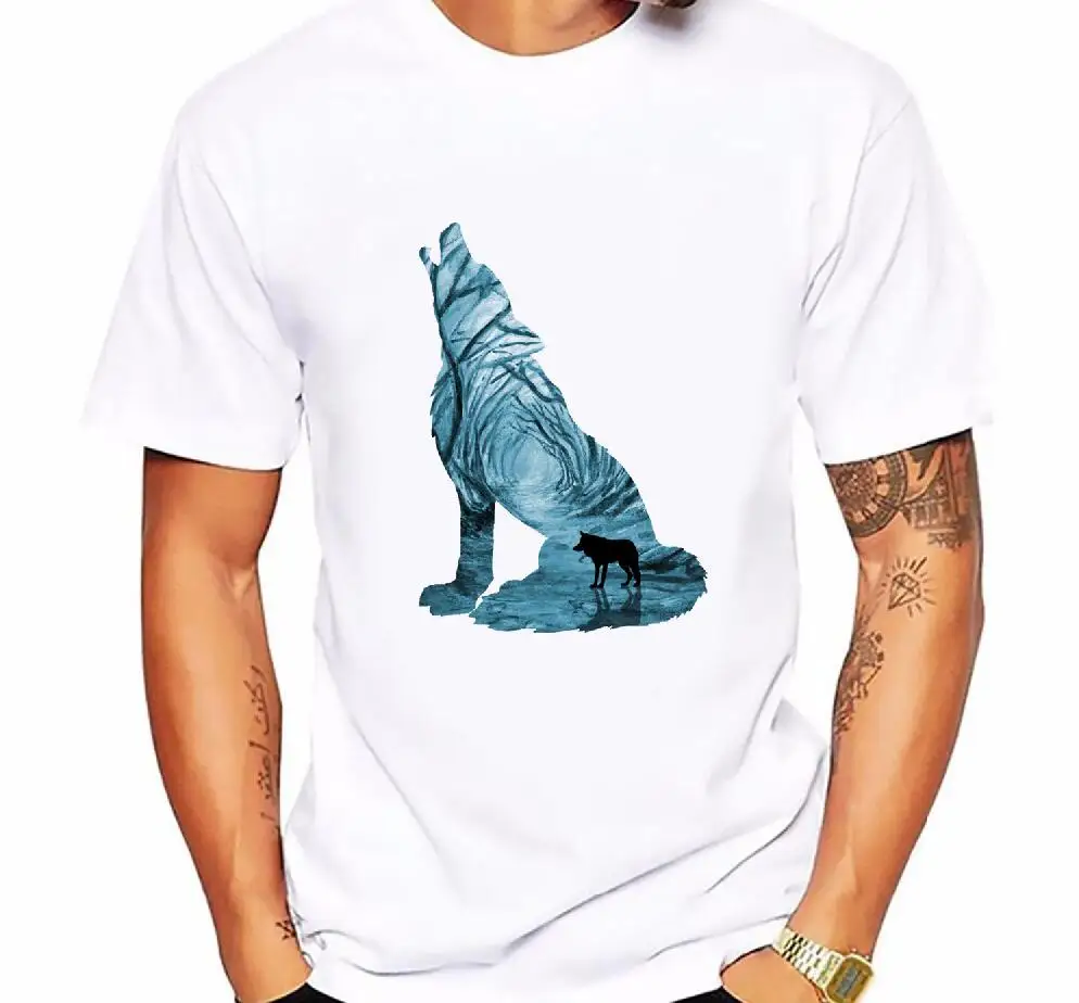 Summer Casual Men's T-Shirt Misty Forest Wild Forest Wolf Print T Shirt Men White Round Neck Casual Cotton Short Sleeve Tops Tee
Summer Casual Men's T-Shirt Misty Forest Wild Forest Wolf Print T Shirt Men White Round Neck Casual Cotton Short Sleeve Tops Tee