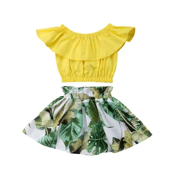 Fashion Sweet Toddler Girls Clothes Yellow Off-shoulder Ruffle Tops+Flower Skirt Outfit Girls Clothes
Fashion Sweet Toddler Girls Clothes Yellow Off-shoulder Ruffle Tops+Flower Skirt Outfit Girls Clothes