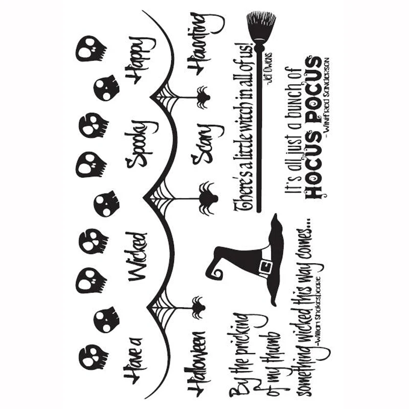 KLJUYP Happy Halloween Clear Stamps Scrapbook Paper Craft Clear stamp scrapbooking 434
KLJUYP Happy Halloween Clear Stamps Scrapbook Paper Craft Clear stamp scrapbooking 434