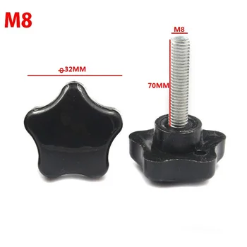 10pcs/LOT M8x70mm Male Thread 5Star Shaped Head 32mm Diameter Star Knob Grips Clamping Screw Knob M8XD32XL70
10pcs/LOT M8x70mm Male Thread 5Star Shaped Head 32mm Diameter Star Knob Grips Clamping Screw Knob M8XD32XL70