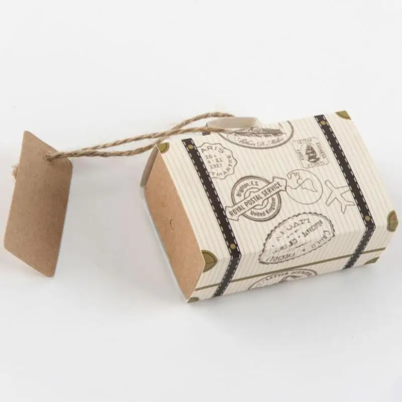 100pcs New Mini Suitcase Candy Box Wedding Vintage Sweet Chocolate Packaging Paper Gift Box Wedding Favors Party Supplies
100pcs New Mini Suitcase Candy Box Wedding Vintage Sweet Chocolate Packaging Paper Gift Box Wedding Favors Party Supplies