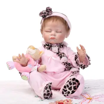 Nicery 20inch 50cm Bebe Doll Reborn Soft Silicone Boy Girl Toy Reborn Baby Doll Gift for Children Pink Flower Eyes Close
Nicery 20inch 50cm Bebe Doll Reborn Soft Silicone Boy Girl Toy Reborn Baby Doll Gift for Children Pink Flower Eyes Close