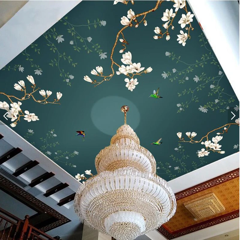 Custom ceiling wallpaper, palace hand-painted flowers and birds murals for living room sofa ceiling wall decorative wallpaper
Custom ceiling wallpaper, palace hand-painted flowers and birds murals for living room sofa ceiling wall decorative wallpaper