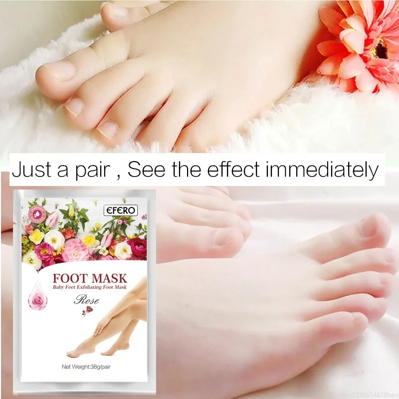EFERO 2pcs=1pair Rose Dead Skin Remover Foot Mask for Legs Socks Baby Feet Exfoliating Mask Pedicure Feet Mask Feets Care TSLM2 
EFERO 2pcs=1pair Rose Dead Skin Remover Foot Mask for Legs Socks Baby Feet Exfoliating Mask Pedicure Feet Mask Feets Care TSLM2