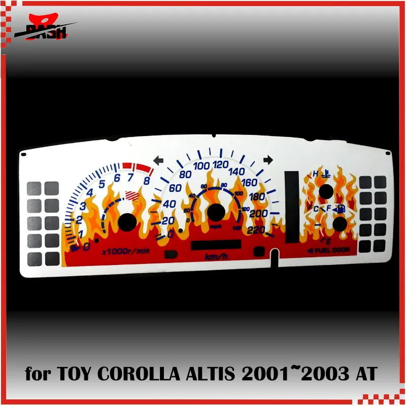 DASH EL Glow Gauge for COROLLA ALTIS 2001 2003 Automatic transmission Analog dimmer Sound Activated Flame design
DASH EL Glow Gauge for COROLLA ALTIS 2001 2003 Automatic transmission Analog dimmer Sound Activated Flame design