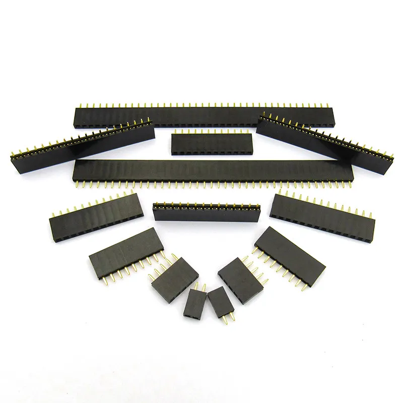 2.54mm Female Header,0.1" PCB Female Pin Header Connector Straight Single Row 1x2/3/4/5/6/7/8/9/10/11/12/13/14/15/16/20P
2.54mm Female Header,0.1" PCB Female Pin Header Connector Straight Single Row 1x2/3/4/5/6/7/8/9/10/11/12/13/14/15/16/20P