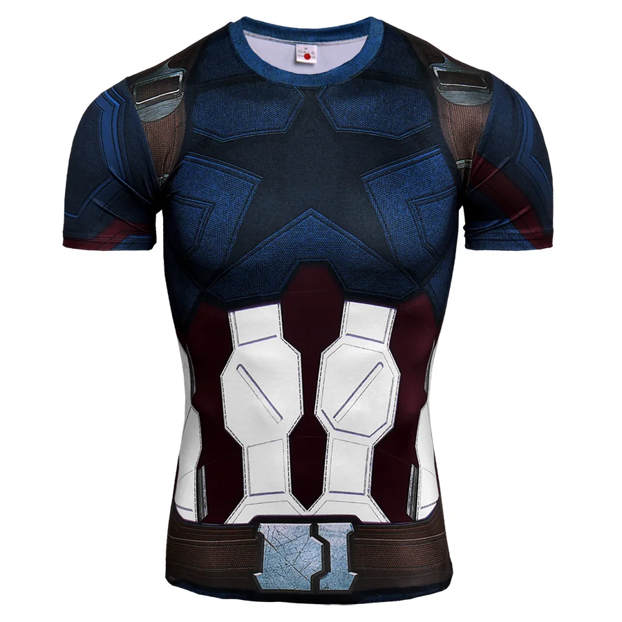 Captain America Spiderman 3D Printed T-Shirts Men Compression Short Sleeve Shirt Men Top Tee Gyms Fitness Clothing Bodybuilding
Captain America Spiderman 3D Printed T-Shirts Men Compression Short Sleeve Shirt Men Top Tee Gyms Fitness Clothing Bodybuilding