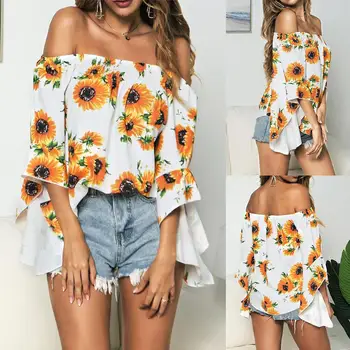 Slash Neck Flared Sleeves Mesh Patchwork Shirts Summer Plus Size Casual Loose Mesh 3/4 Flare Sleeve Loose Blouse Women Blouse
Slash Neck Flared Sleeves Mesh Patchwork Shirts Summer Plus Size Casual Loose Mesh 3/4 Flare Sleeve Loose Blouse Women Blouse
