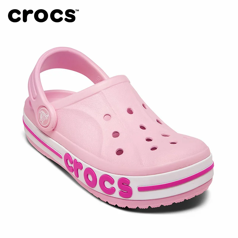 

CROCS Bayaband Clog for Children Beach Sandals girl Crocs-shoes Pink Color Sea Water Shoes Slipper 205100