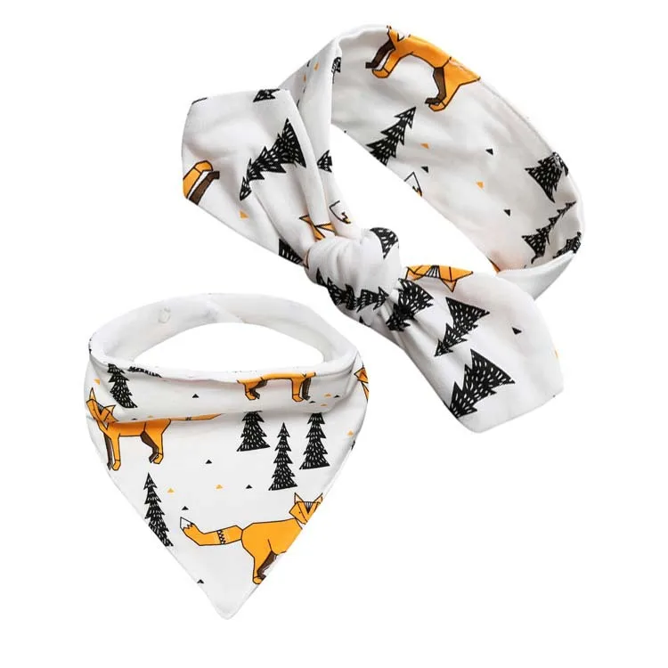 2017 New Arrival Cotton Baby Bib Cartoon Printed Newborn Baby Headwear Triangle Scarf 2PCS/Set Burp Cloth Girls Headband Bandana
2017 New Arrival Cotton Baby Bib Cartoon Printed Newborn Baby Headwear Triangle Scarf 2PCS/Set Burp Cloth Girls Headband Bandana