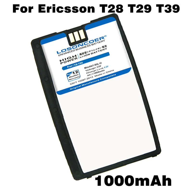 1000mAh BSL 10 BSL-10 Battery For Ericsson T28 T28S T28SC T29 T39 T520 T320 R520 R320 BUS-11 Li-ion Mobile Phone batterie
1000mAh BSL 10 BSL-10 Battery For Ericsson T28 T28S T28SC T29 T39 T520 T320 R520 R320 BUS-11 Li-ion Mobile Phone batterie