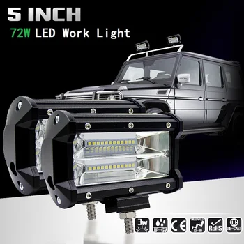 2pcs 5 Inch 72W LED Work Light Bar Car Headlight DC 12V 24V for Offroad Truck SUV Boat Trailer Daytime Driving Lamp Modified
2pcs 5 Inch 72W LED Work Light Bar Car Headlight DC 12V 24V for Offroad Truck SUV Boat Trailer Daytime Driving Lamp Modified