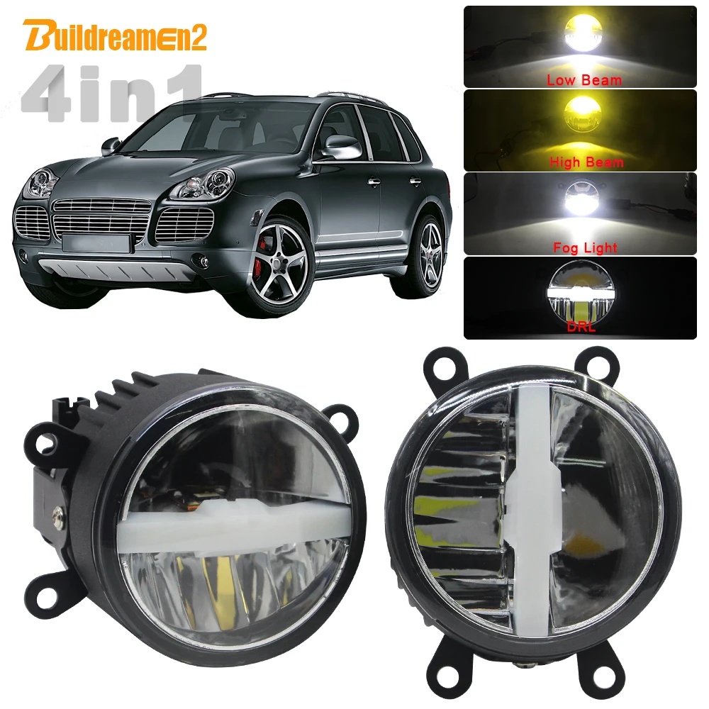 4in1 Function Car H11 LED Fog Light + Headlight High Beam Low Beam + DRL With Harness Wire 12V For Porsche Cayenne 955 2002-2015
4in1 Function Car H11 LED Fog Light + Headlight High Beam Low Beam + DRL With Harness Wire 12V For Porsche Cayenne 955 2002-2015