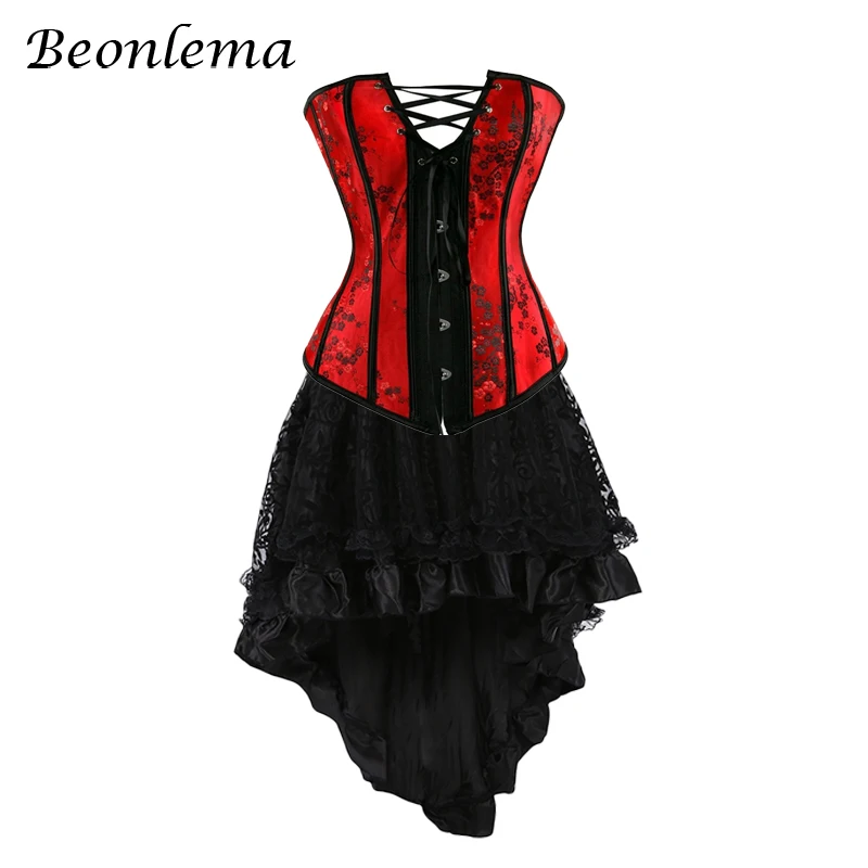Beonlema Plus Size Corset Dress For Women Overbust Red 6XL Busiters Corsets Black Floral Mesh Skirt Mujer Burlesque Clothes
Beonlema Plus Size Corset Dress For Women Overbust Red 6XL Busiters Corsets Black Floral Mesh Skirt Mujer Burlesque Clothes
