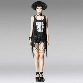 New Punk Sexy Summer Streetwear Skull Printing Sleeveless Pullover Vest Top Tassel Hollow Out Tank Top Women
New Punk Sexy Summer Streetwear Skull Printing Sleeveless Pullover Vest Top Tassel Hollow Out Tank Top Women