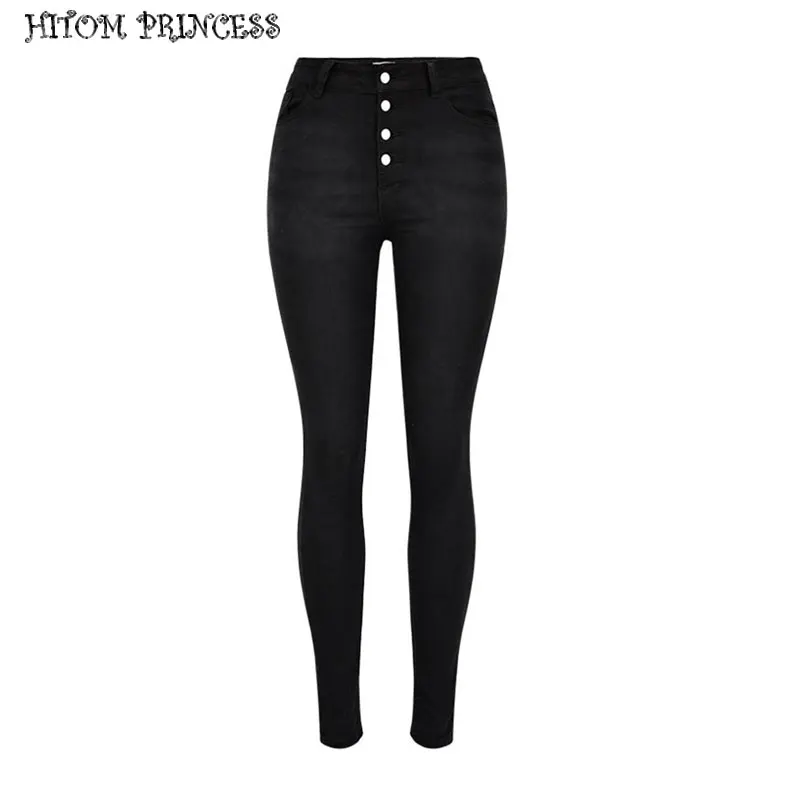 HITOM PRINCESS Skinny Jeans Woman High Waist Denim Jeans Black Button Pencil Pants Stretch Plus Size Jeans For Women Trousers
HITOM PRINCESS Skinny Jeans Woman High Waist Denim Jeans Black Button Pencil Pants Stretch Plus Size Jeans For Women Trousers