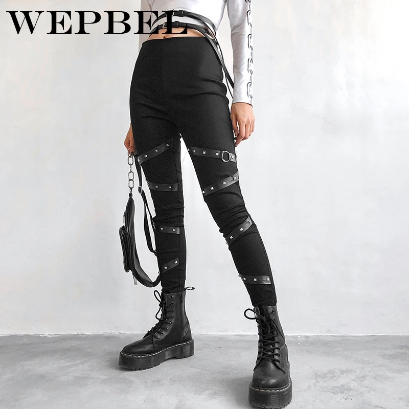 Wepbel Women Pants Streetwear Punk Skinny Sequined Sashes Casual Fashion Trousers
Wepbel Women Pants Streetwear Punk Skinny Sequined Sashes Casual Fashion Trousers