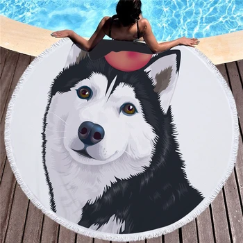 Dog Printed Soft Microfiber Towel Beach Towels Adult Yoga Mat Tassel Animal Large Round Towel Cotton 150cm Tapestry Home Decor
Dog Printed Soft Microfiber Towel Beach Towels Adult Yoga Mat Tassel Animal Large Round Towel Cotton 150cm Tapestry Home Decor