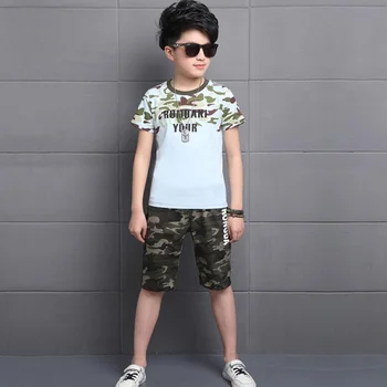 2019 summer boys teenage sport sets kids short sleeves T-Shirt + camouflage shorts suits boys clothes white gray sets 3-10T
2019 summer boys teenage sport sets kids short sleeves T-Shirt + camouflage shorts suits boys clothes white gray sets 3-10T