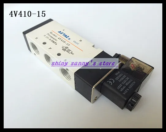1Pcs 4V410-15 DC24V 5Ports 2Position Single Solenoid Pneumatic Air Valve 1/2" BSPT Brand New
1Pcs 4V410-15 DC24V 5Ports 2Position Single Solenoid Pneumatic Air Valve 1/2" BSPT Brand New