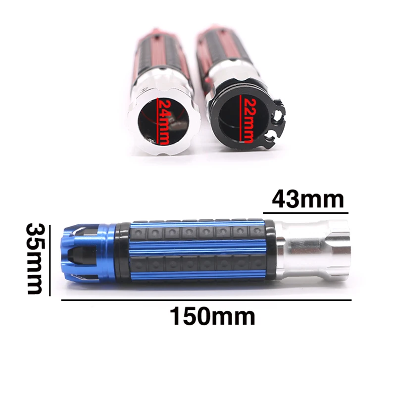 Motorcycle Metal Handlebar Grips Motorbike Retro CNC Grip Black Silver Red Blue Universal Scooter Motor Handle Bars Cover 1 Pair
Motorcycle Metal Handlebar Grips Motorbike Retro CNC Grip Black Silver Red Blue Universal Scooter Motor Handle Bars Cover 1 Pair