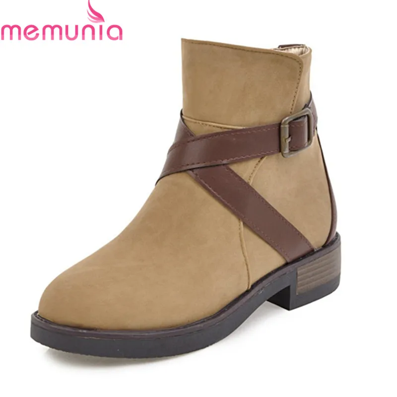 MEMUNIA 2020 new arrival pu leather boots with buckle mixed colors ankle boots for women round toe female shoes low heels
MEMUNIA 2020 new arrival pu leather boots with buckle mixed colors ankle boots for women round toe female shoes low heels