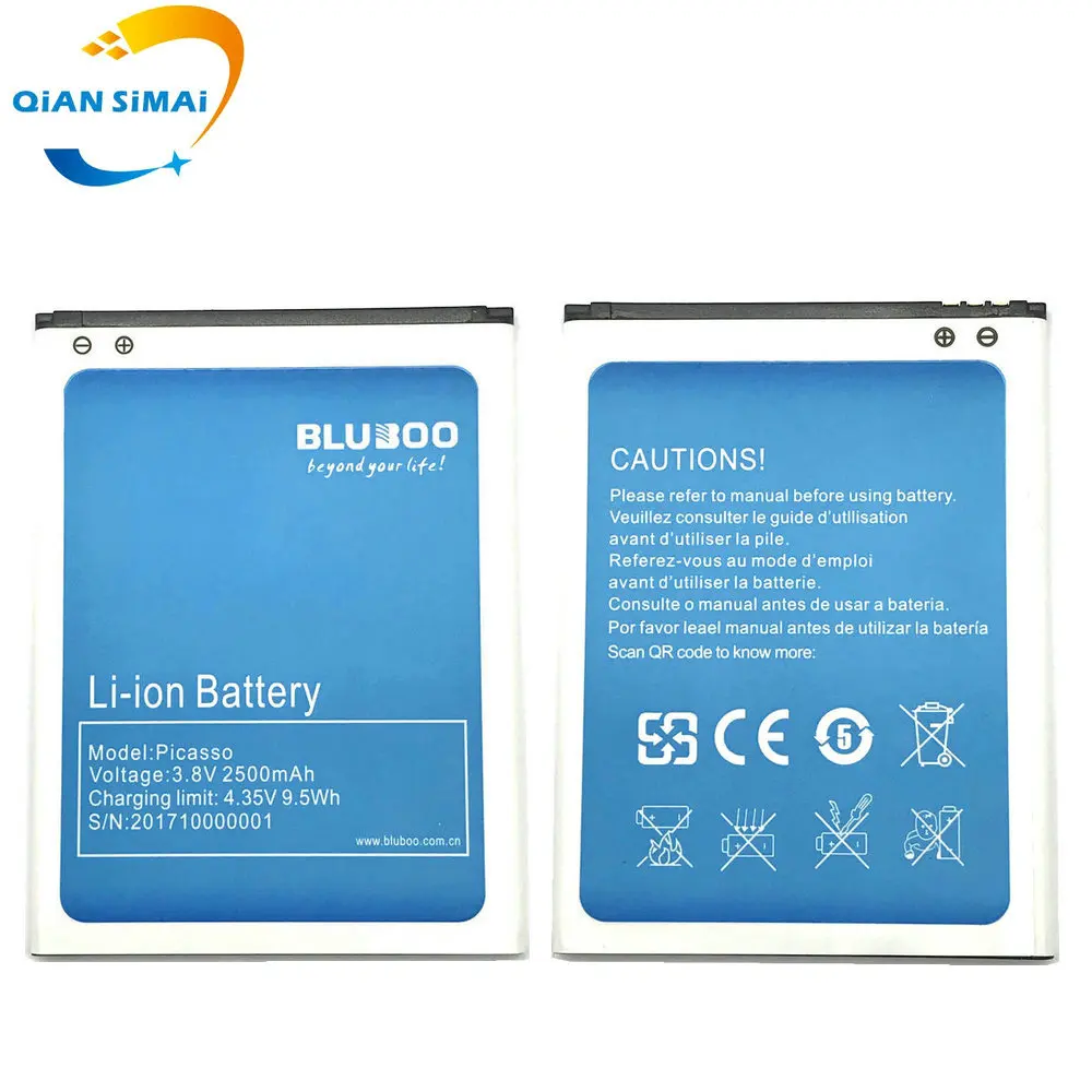 QiAN SiMAi New 100% High Quality Picasso Battery for Bluboo Picasso 3G 4G 5.0inch mobile phone
QiAN SiMAi New 100% High Quality Picasso Battery for Bluboo Picasso 3G 4G 5.0inch mobile phone