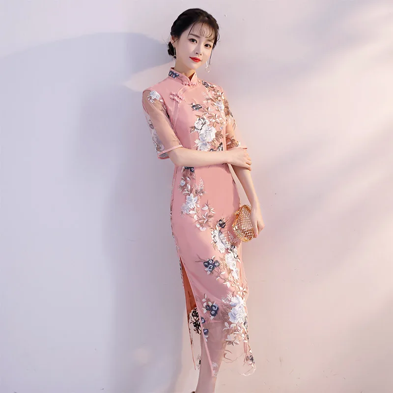 New Arrival Chinese Women Lace Sexy Floral Short Qipao Vintage Elegant Casual Cheongsam Lady Handmade Button Quality Dress M-3XL
New Arrival Chinese Women Lace Sexy Floral Short Qipao Vintage Elegant Casual Cheongsam Lady Handmade Button Quality Dress M-3XL