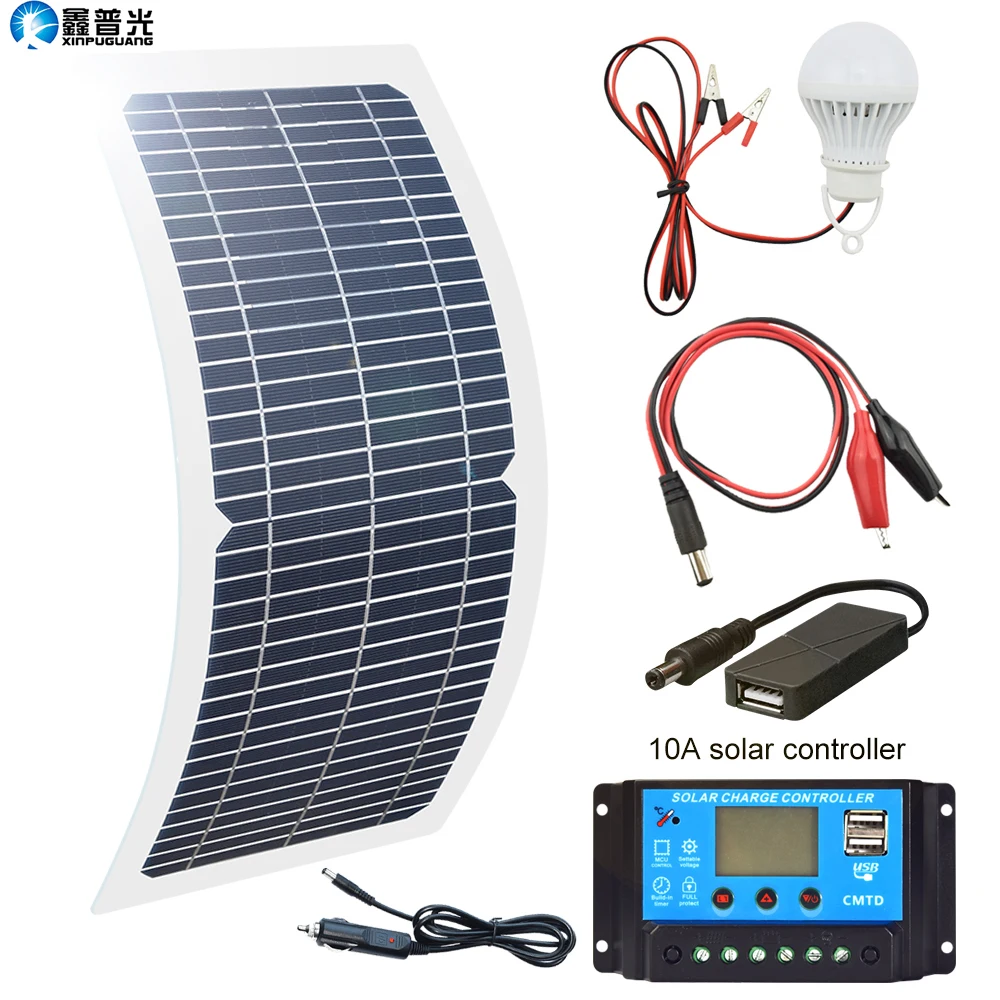 Flexible Solar Panel light 18V 10W Monocrystalline Portable PowerBank USB for Outdoor Cellphone RV Car Boat Battery Charger
Flexible Solar Panel light 18V 10W Monocrystalline Portable PowerBank USB for Outdoor Cellphone RV Car Boat Battery Charger