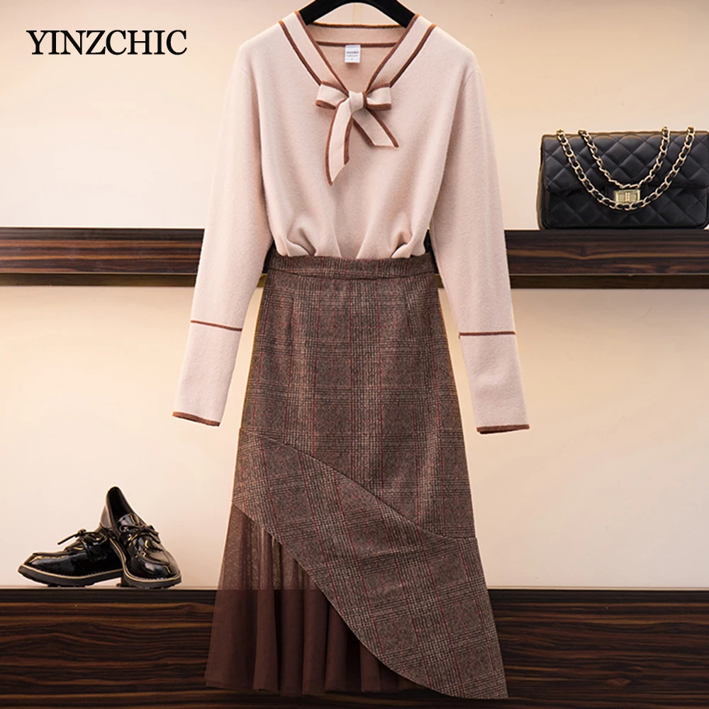 Autumn New Woman Brown Suit Regular Sweater + Woolen A-line Skirt Set for Woman Sweet Warm Casual Two-pieces Suits Woman
Autumn New Woman Brown Suit Regular Sweater + Woolen A-line Skirt Set for Woman Sweet Warm Casual Two-pieces Suits Woman