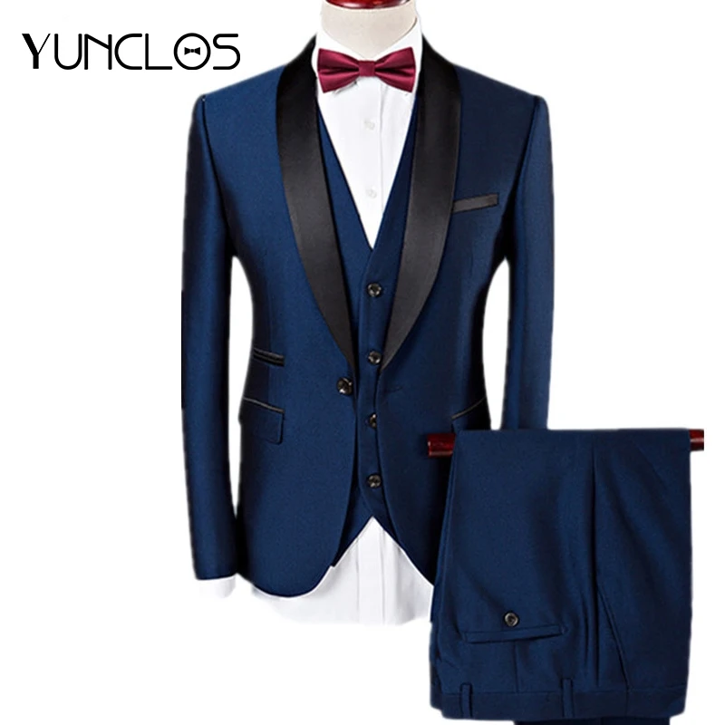 YUNCLOS Men Suit Men 3 Pieces Navy Tuxedo Grooms Wedding Suits for Men Gentlemen Business Casual Style Best Men's Blazer
YUNCLOS Men Suit Men 3 Pieces Navy Tuxedo Grooms Wedding Suits for Men Gentlemen Business Casual Style Best Men's Blazer