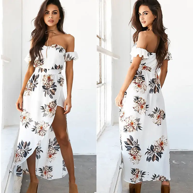 Women Dress Summer Boho Long Maxi Dress Evening Party Beach Dresses Sundress Off Shoulder Strap Bohemian Dresses Vestidos
Women Dress Summer Boho Long Maxi Dress Evening Party Beach Dresses Sundress Off Shoulder Strap Bohemian Dresses Vestidos
